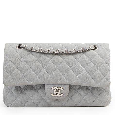 classic grey chanel bag|chanel classic bag with flap.